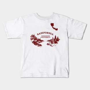 Sadifornia California Flag T-Shirt Socal Norcal Cencal Tee Kids T-Shirt